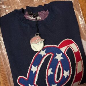 MALBON X BEAMS AMERICANA KNIT CREWNECK  (S)